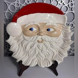 VTG ATLANTIC MOLD SANTA SERVING PLATTER 🎅🏼🎄